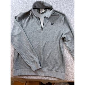 Mens LARGE Gray CINCH 1/4 Zip Pullover Sweatshirt EXCELLENT CONDITION Warm